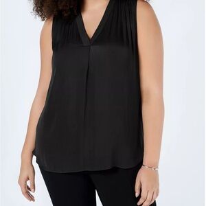 Vince Camuto 1X Sleeveless Blouse Black